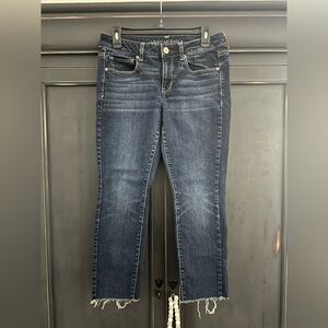American Eagle Outfitters Women's Dark Blue Jeans 8 short skinny stretch